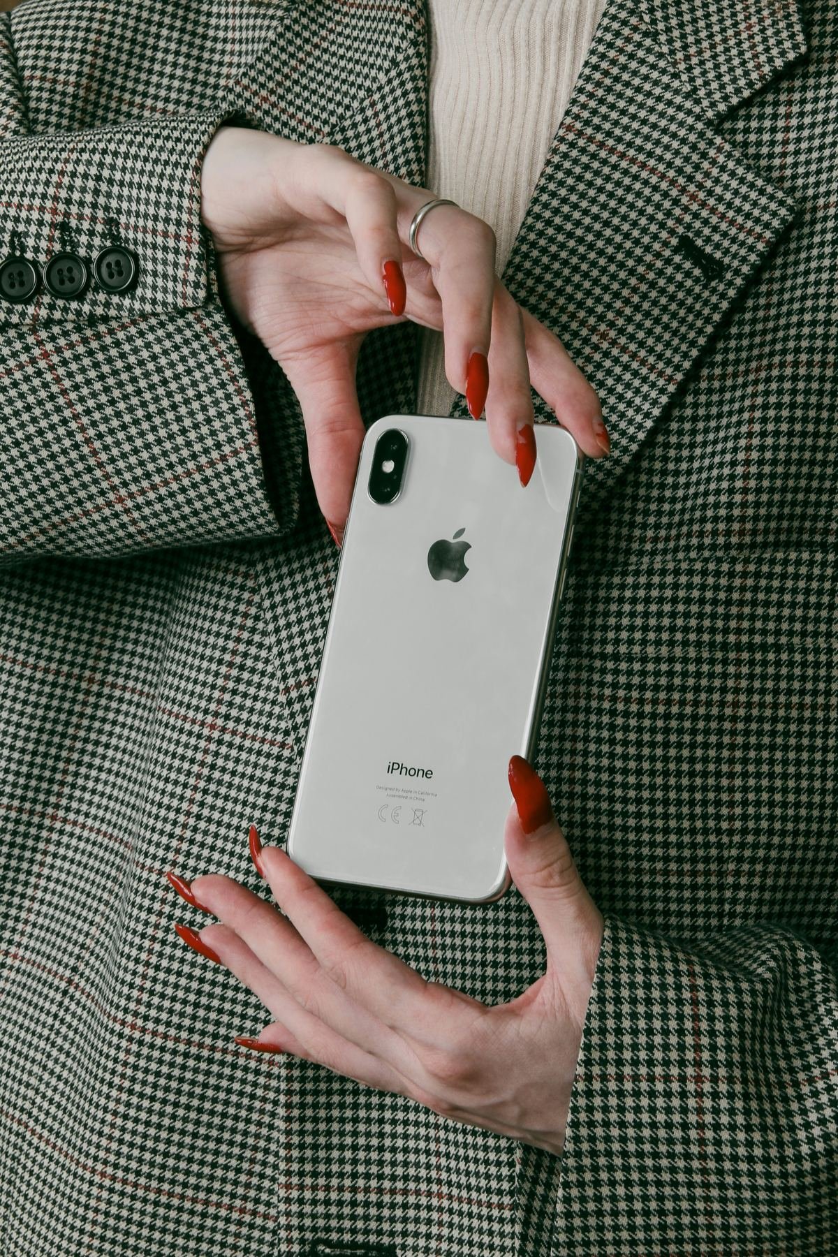 Smartphone held in hand