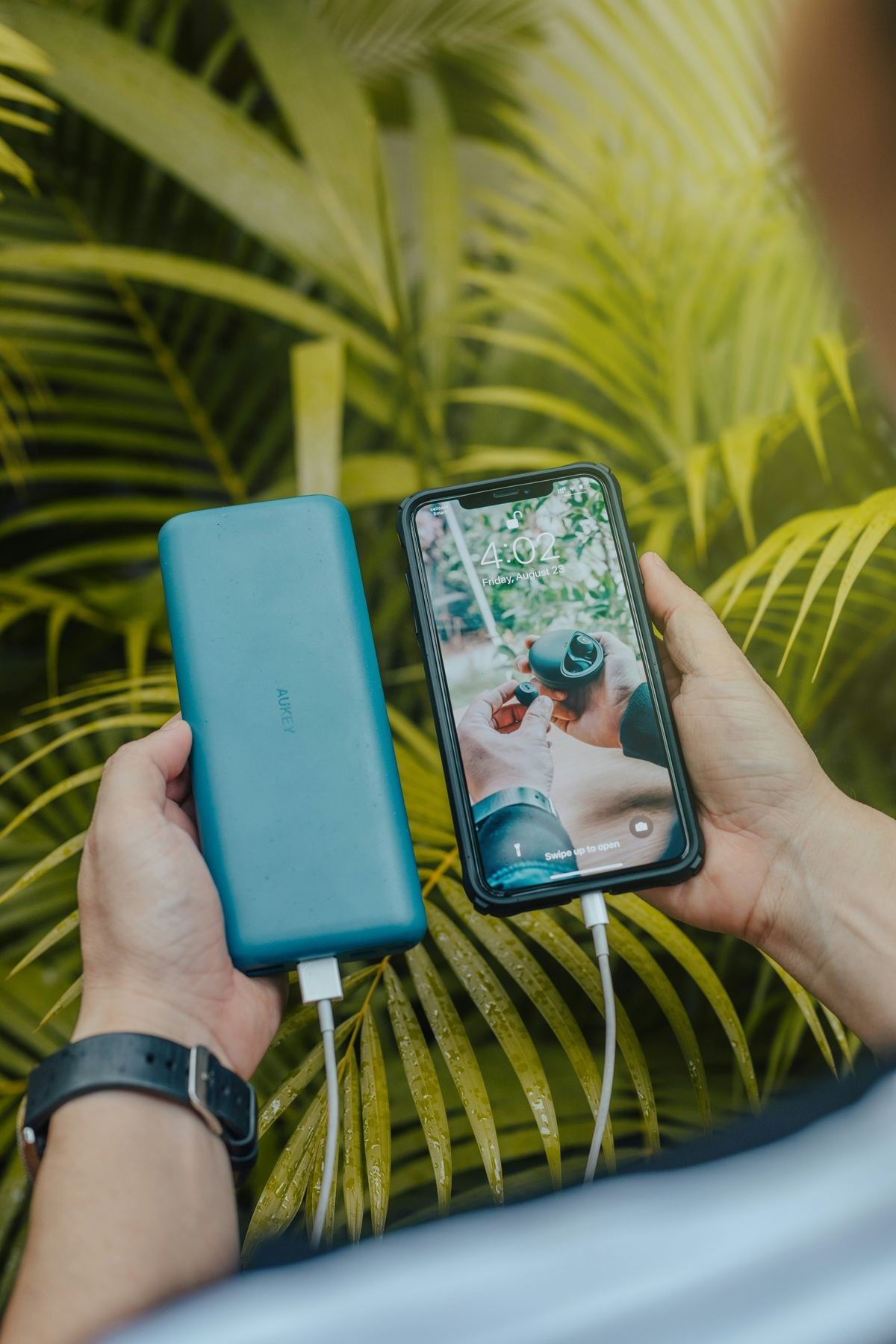 Phone and accessories lifestyle scene