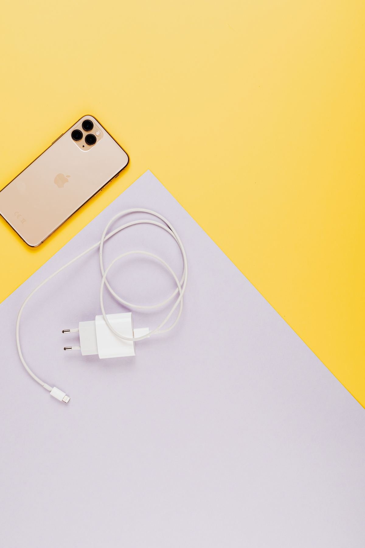 Wireless charger beside a smartphone